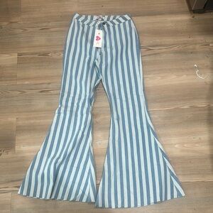 Striped Flared Bottoms